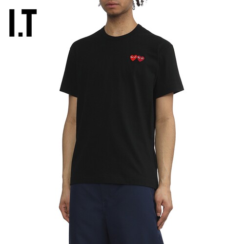 IT CDG PLAY COMME des GARCONS川久保玲情侣基础日常合身短袖T恤 - 图3