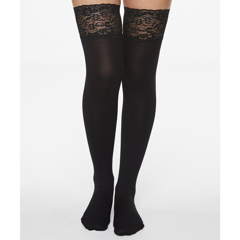 hunkemoller春秋蝴蝶结蕾丝美腿袜 hunkemoller短袜/打底袜/丝袜/美腿袜