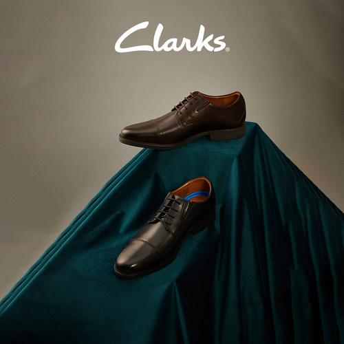 Clarks其乐Whiddon Cap男鞋商务正装皮鞋复古英伦风增高休闲皮鞋 - 图0