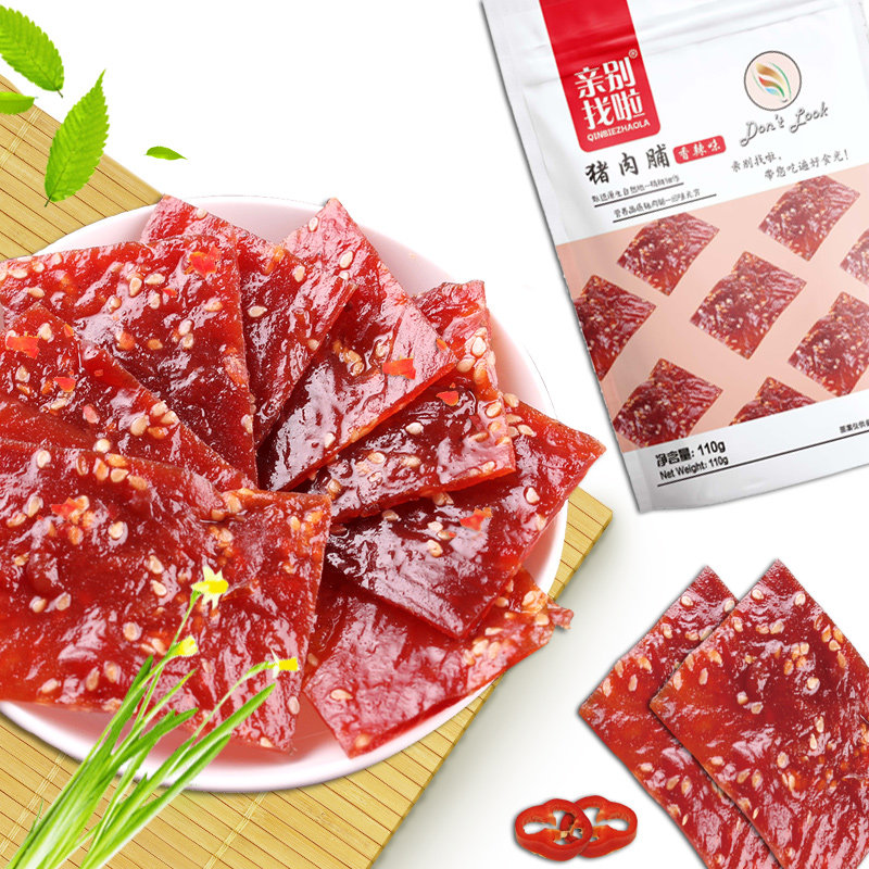 亲别找啦香辣肉干即食110g猪肉脯 亲别找啦猪肉类
