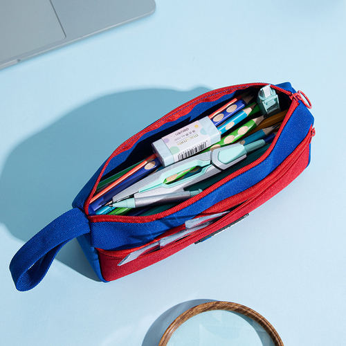 手提双层笔袋文具盒男孩款2026新款文具袋铅笔盒大容量幼儿园一年级笔盒学生用超火男孩子小学生简约男生儿童 - 图1