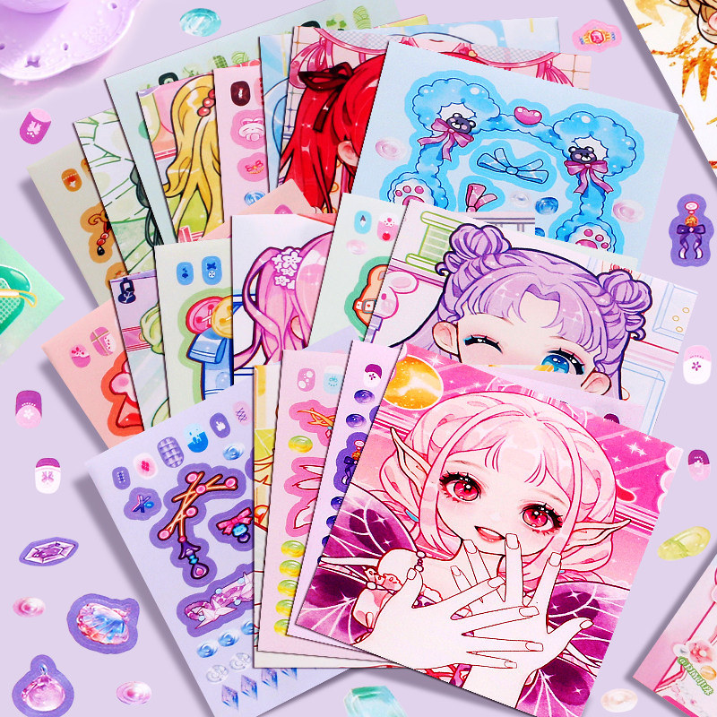 Nail shop stickers no cutting girl's nail art sticker book