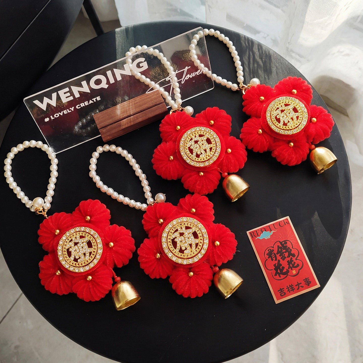 新年红色醒狮挂饰福字门把手装饰品挂件马年春节入户氛围场景布置,淘宝优惠券,粉丝福利购,淘宝优惠卷