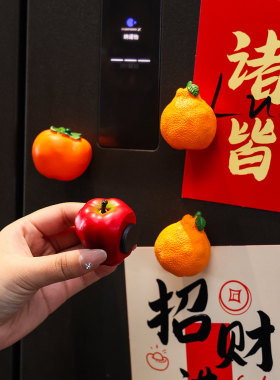 磁吸苹果入户门把手摆件