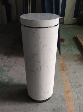 圆柱底座大理石雕塑台装饰摆台