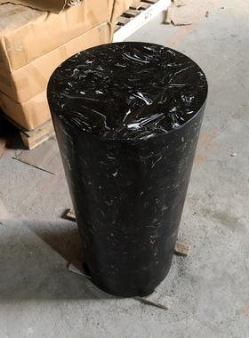 圆柱形大理石轻奢高档雕塑底座