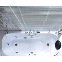 Acrylic Solo Thermostatic Heating Home Adult Small Household Type Surf Massage Bathtub Insulated Geriatric Pool Left Skirt)