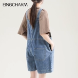 Джинсовые подтяжки для беременных, летние шорты, штаны, комплект, летняя одежда, подходит для подростков, большой размер, оверсайз