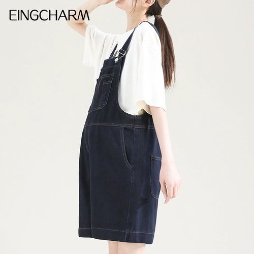 Джинсовые подтяжки для беременных, летние шорты, штаны, комплект, летняя одежда, подходит для подростков, большой размер, оверсайз