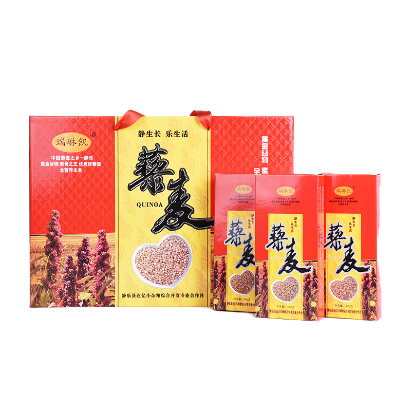 山西静乐白藜麦米400g*4礼盒黎麦米五谷杂粮米代餐黎麦粗粮特产-图0