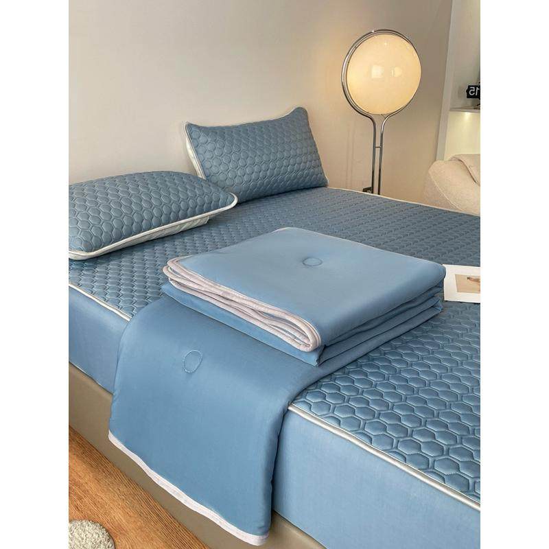 A类夏季凉席床笠款四件套冰丝席三件套可机洗夏天家用空调席4,淘宝优惠券,粉丝福利购,淘宝优惠卷