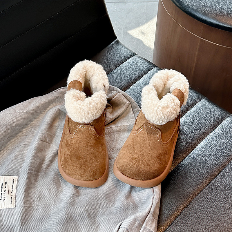 女童雪地靴2025冬季新款儿童加绒保暖棉靴小女孩复古防滑软底短靴,淘宝优惠券,粉丝福利购,淘宝优惠卷