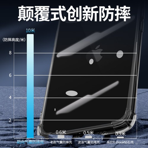 闪擎适用苹果11手机壳超薄防摔简约iphone11pro手机套新款边框软壳男女气囊ipone11promax保护套全包创意硅胶 - 图1