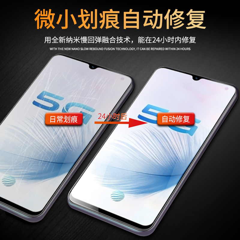 适用vivos6手机贴膜全包边抗蓝光vivos6水凝膜防摔vivoS6保护vivis六钢化膜V1962A全屏全覆盖高清s六全身软膜 - 图2