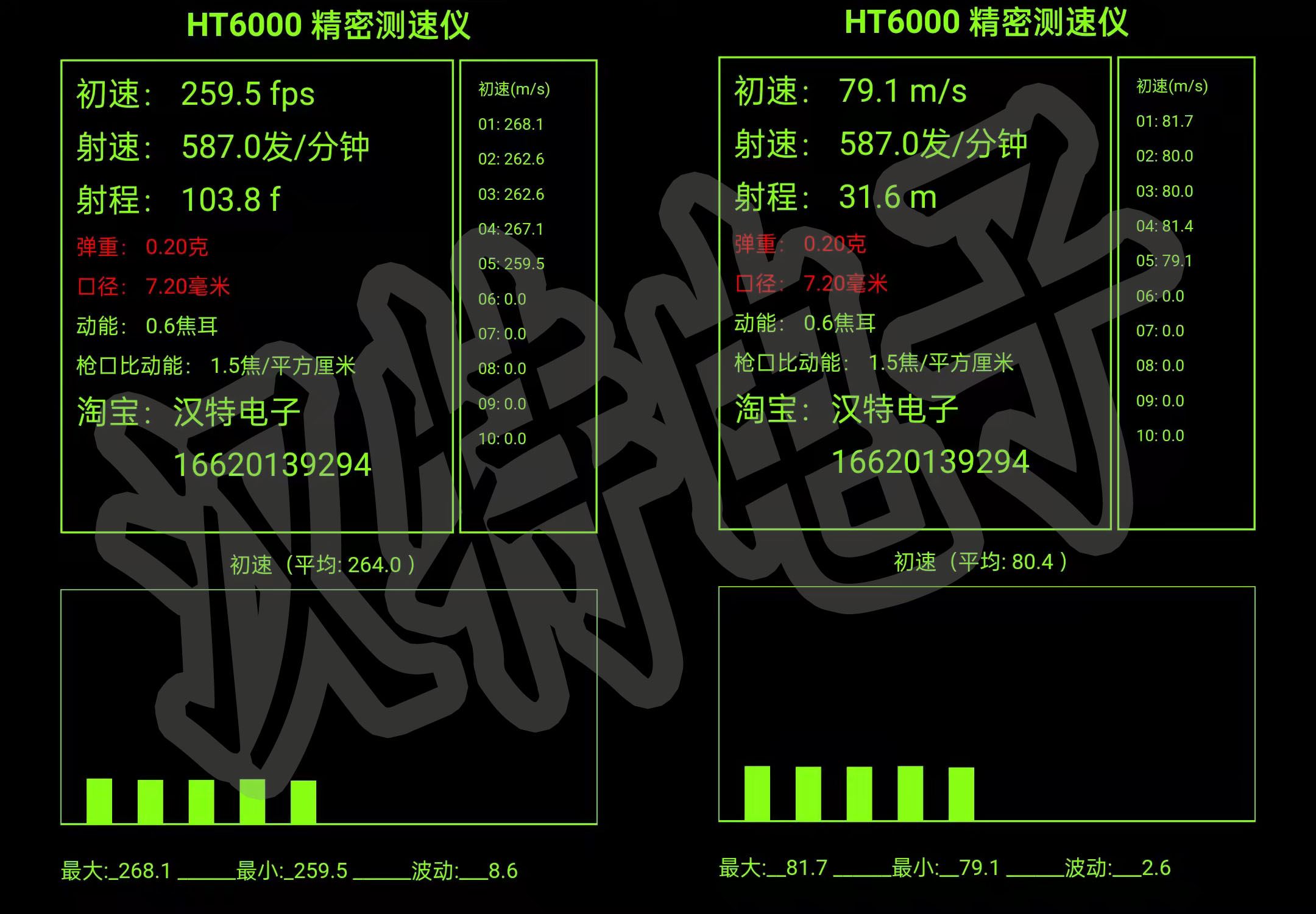 测速器测速仪初速射速动能 汉特 液晶语音 wifi HT6000 NERF无线 - 图2