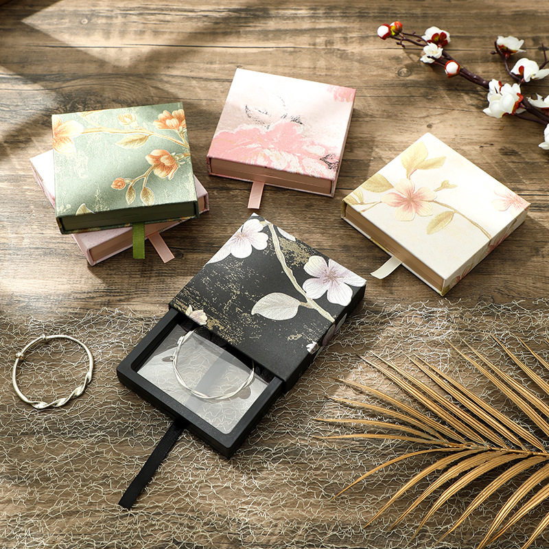 水晶手链串包装收纳礼盒项链首饰pe悬浮抽拉繁花高级空盒印LOGO,淘宝优惠券,粉丝福利购,淘宝优惠卷