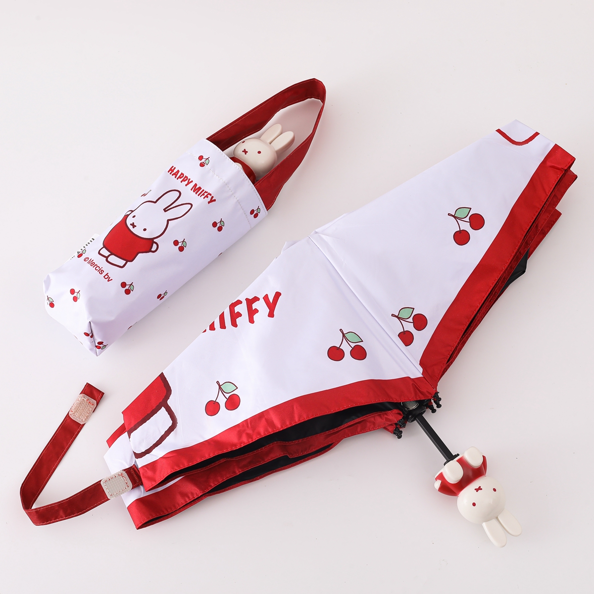 miffy米菲兔联名雨伞五折伞女孩防晒防紫外线防雨折叠太阳伞儿童 - 图0
