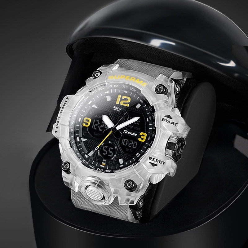 superme钢铁之心男款运动电子手表 tirense国产腕表