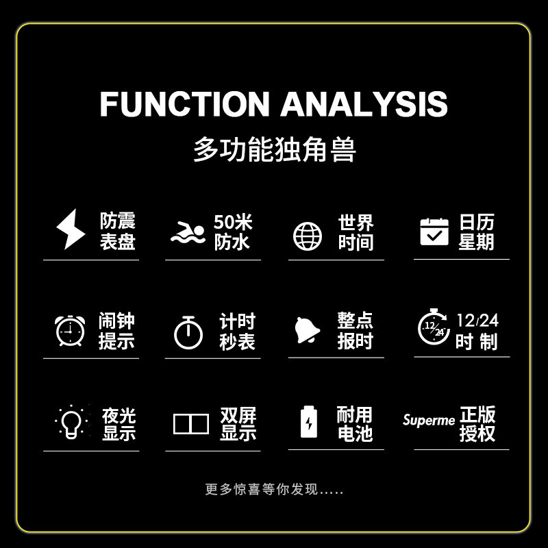 杨紫同款女ins风独角兽儿童电子表 tirense国产腕表