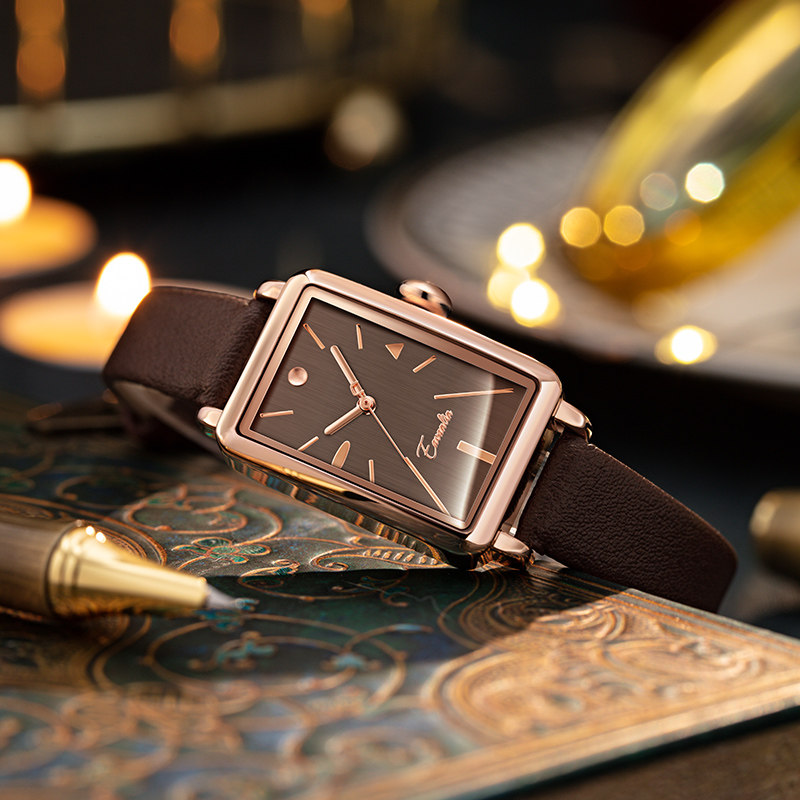 女士名牌正品2022新款防水复古手表 依文琳手表国产腕表