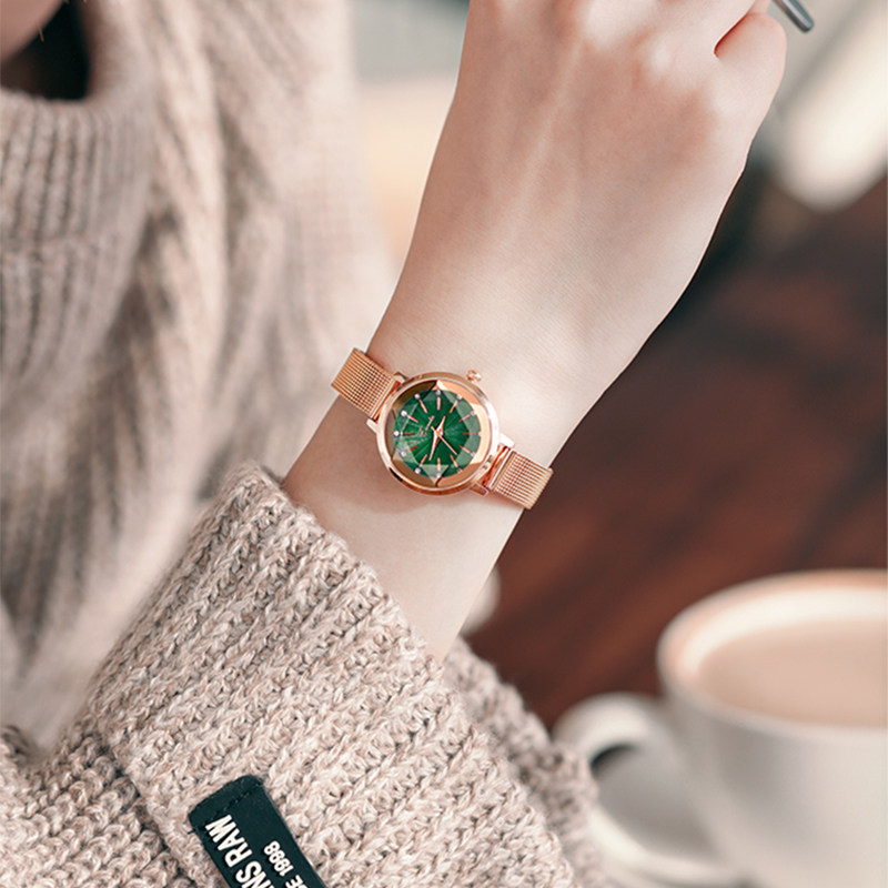 依文琳韩版简约气质防水石英风女表 依文琳手表国产腕表