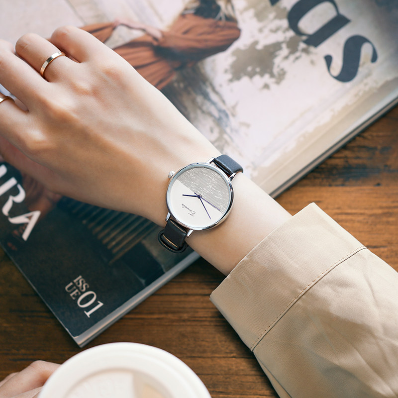 依文琳女学生韩版简约气质ins女表 依文琳手表国产腕表