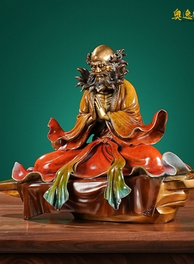 黄铜菩提达摩摆件祖师佛像