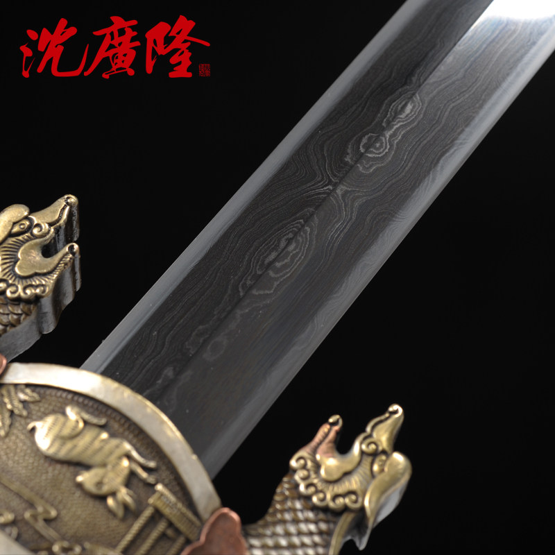努尔哈赤宝剑御用剑花纹钢手工传统剑龙泉沈广隆宝剑未开刃_虎窝淘