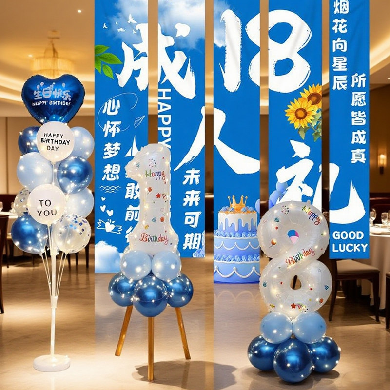 女生18岁成人礼生日快乐布置挂布男神装饰场景派对网红条幅背景布,淘宝优惠券,粉丝福利购,淘宝优惠卷