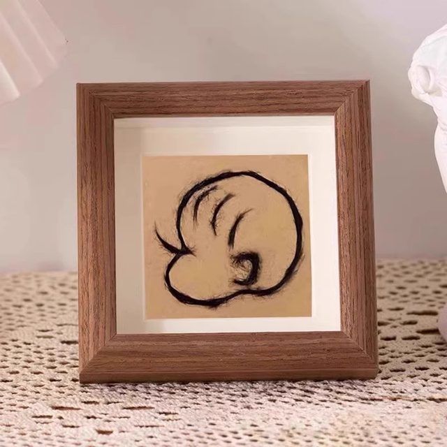 Baby fetal hair souvenir making fetal hair painting
