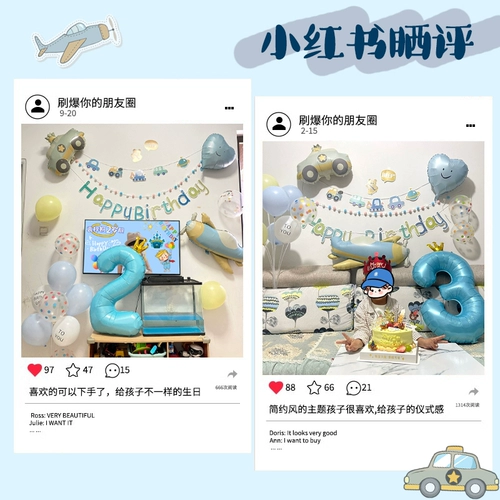 Детский атмосферный воздушный шар для мальчиков, 2 лет, подарок на день рождения