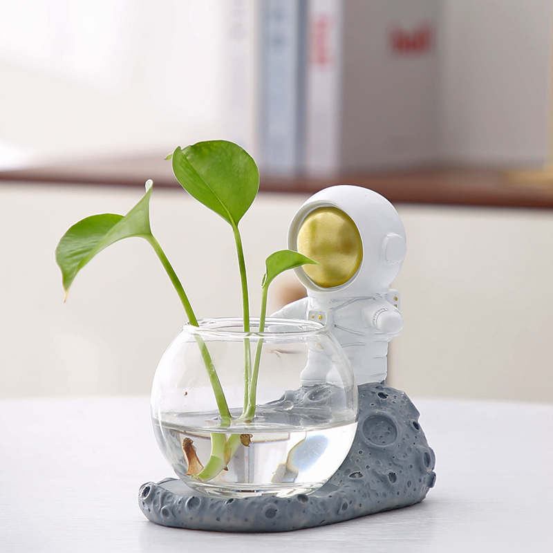 绿萝水培花盆器皿花瓶透明玻璃插花花器客厅办公桌装饰品家居摆件