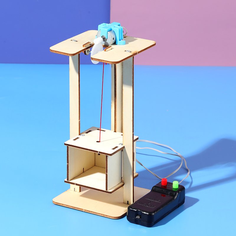 六一儿童节礼物全班科学实验科技小制作小学生男孩女孩电梯升降机-图0