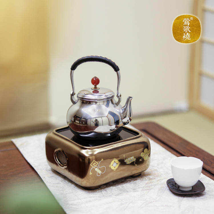 莺歌烧电陶炉家用四方小型静音陶壶 莺歌烧瀚韵电磁炉/陶炉
