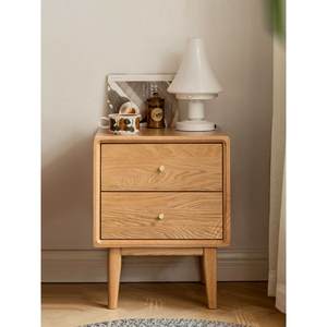 七半云全实木床头柜现代简约橡木床边小柜子北欧卧室原木储物柜新