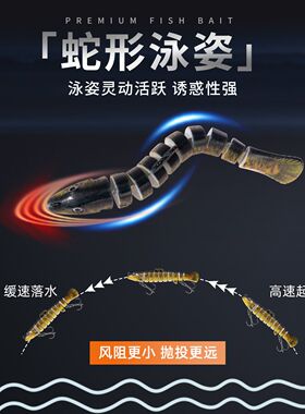 仿生泥鳅路亚套装通杀淡水鱼