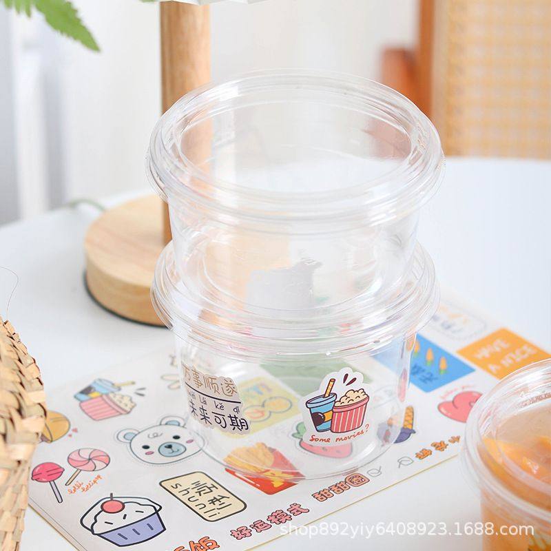 网红冰粉打包盒一次性碗甜品凉粉商用餐盒糖水水果捞专用包装,淘宝优惠券,粉丝福利购,淘宝优惠卷