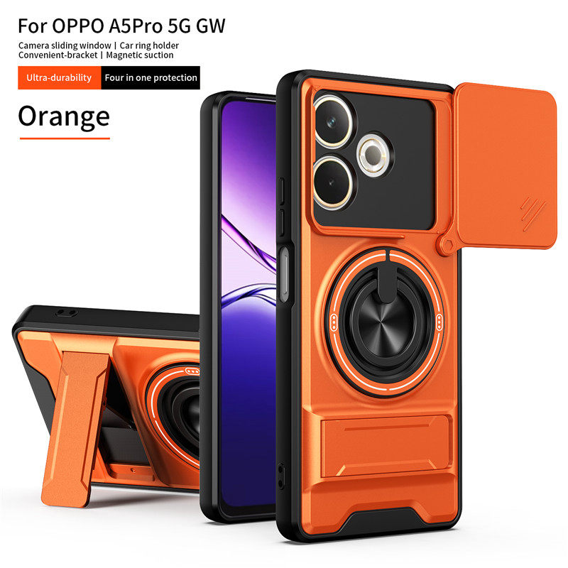 Suitable for OPPO A5pro overseas version mobile phone case with lens cover push window oppoa5por protective cover airbag anti-fall CPH2695 shell opa all-inclusive opoa port 5G international bracket p