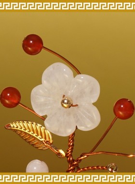 麦玲玲+林依轮 好运朵朵开-十全十美桃花树纳福财源广进礼品摆件