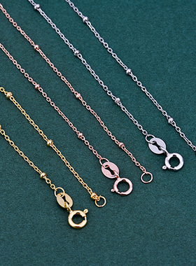 925纯银项链女细十字diy配件首饰