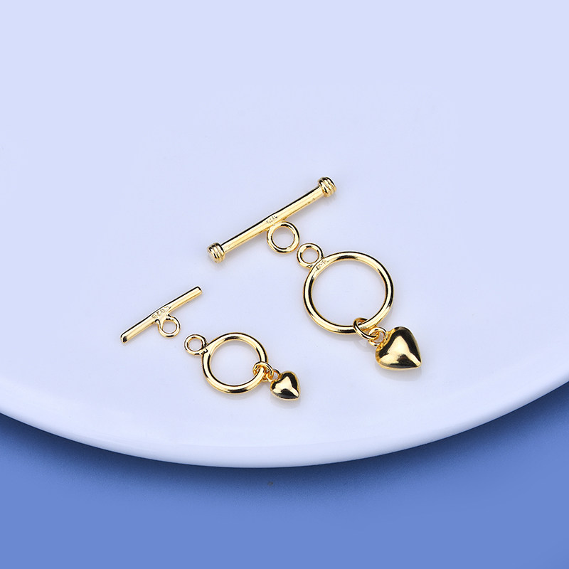 925纯银爱心OT扣连接扣银扣项链手链扣手工编织首饰diy配件材料,淘宝优惠券,粉丝福利购,淘宝优惠卷