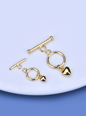 diy925纯银爱心手工编织连接扣