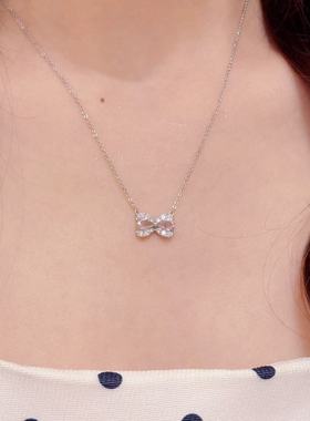 蝴蝶结项链轻奢高级感小众精美锁骨链百搭甜美气质韩版蝴蝶结项链