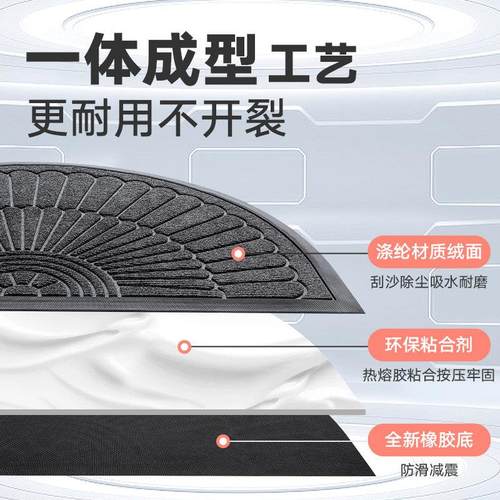 大江地垫大门口复古半圆耐脏脚垫家用入户进门垫2025新款门垫地毯 - 图1