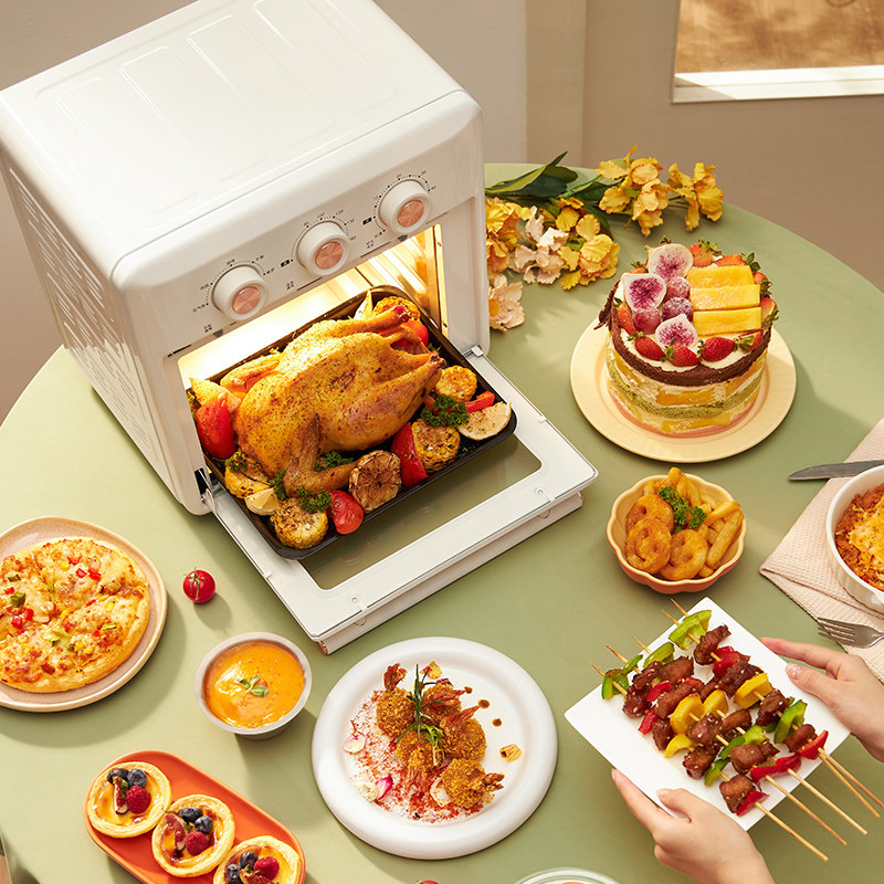 七彩叮当空气炸锅家用小型电烤箱 七彩叮当空气炸锅