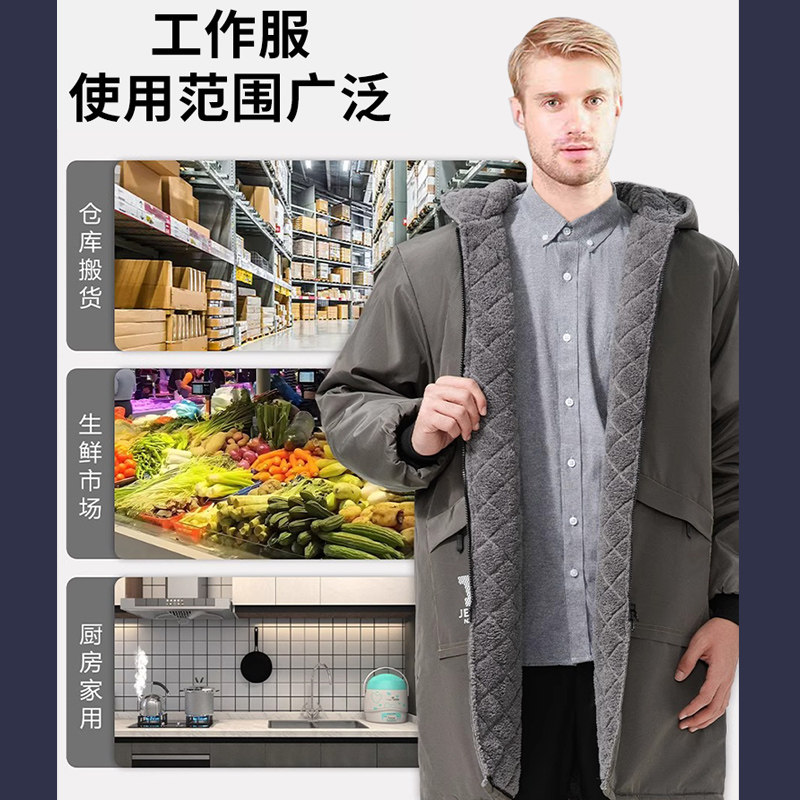 罩衣加绒加厚保暖外套防水防油防寒长袖家用厨房围裙男女士工作服,淘宝优惠券,粉丝福利购,淘宝优惠卷