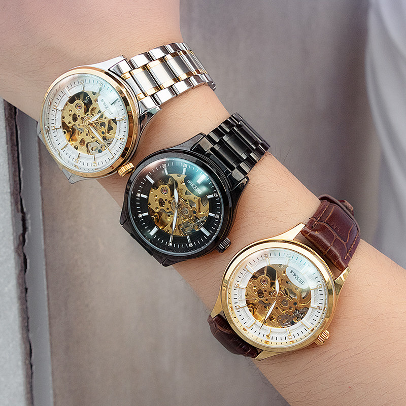 时加达男十大全自动潮流炫酷机械表 时加达国产腕表