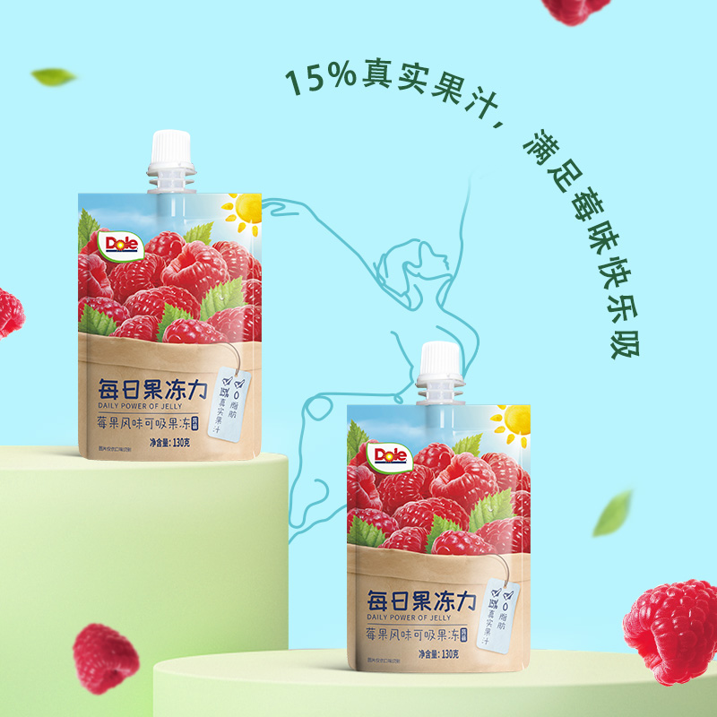 Dole都乐每日果冻力果汁0脂肪果腹代餐可吸果冻消暑解馋休闲零食 - 图3