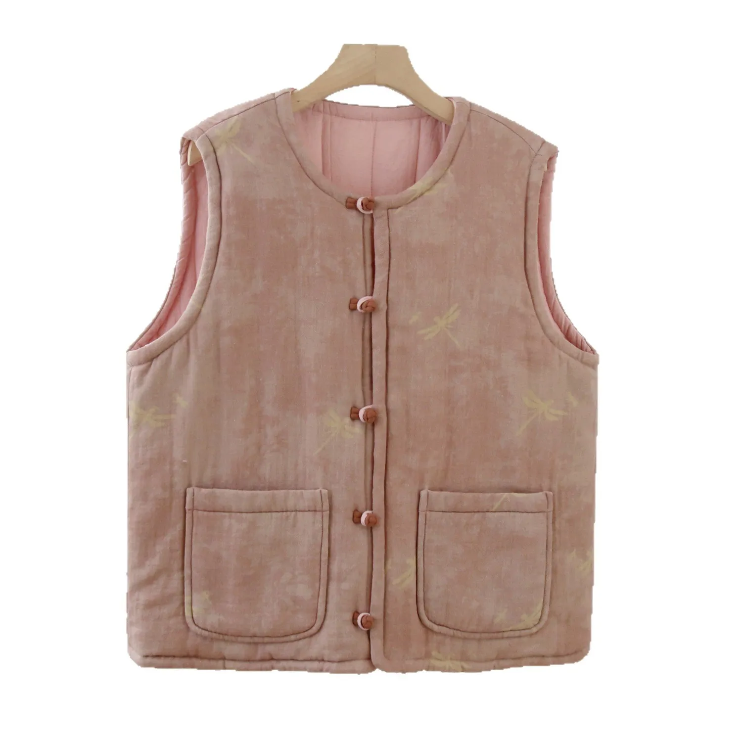 保暖加厚背心女马甲填充棉花新疆长绒棉坎肩妈妈装马夹盘扣新中式,淘宝优惠券,粉丝福利购,淘宝优惠卷