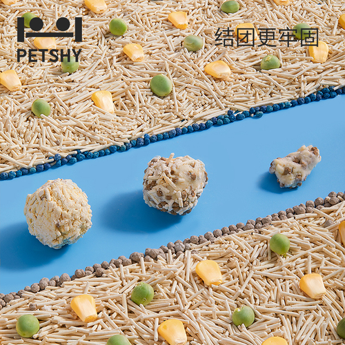 PETSHY百宠千爱惊奇猫砂豆腐混合砂非10公斤除臭膨润土无尘5包